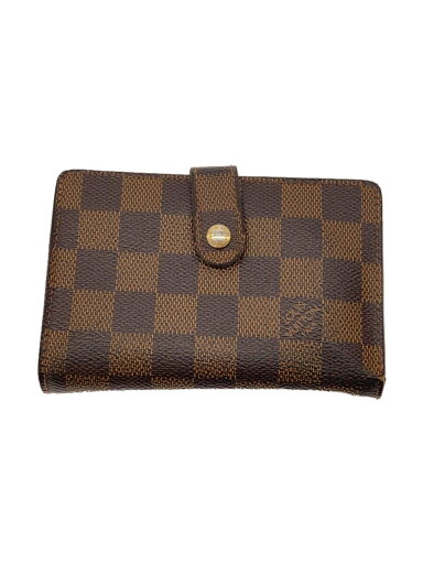 【中古】LOUIS VUITTON◆ポルト・フォイユ・ヴィエノワ_ダミエ・エベヌ_BRW/PVC/BRW/レディース【服飾雑貨他】 【中古】LOUIS VUITTON◆ポルト・フォイユ・ヴィエノワ_ダミエ・エベヌ_BRW/PVC/BRW/レディース【服飾雑貨他】