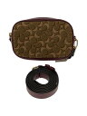 【中古】COACH◆レザー切替ウエストバッグ_シグネチャー/ボルドー/タグ付/50728【バッグ】