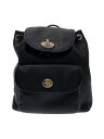 【中古】COACH◆リュック/レザー/BLK/37581/金具部分キズ有【バッグ】