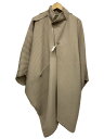 【中古】HOMME PLISSE ISSEY MIYAKE◆23AW/pleated stand collar coat/コート/1/ポリエステル/BEG/HP23JA111//【メンズウェア】