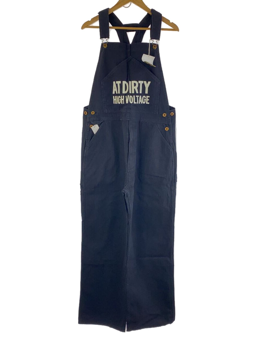 【中古】AT-DIRTY◆HIGH VOLTAGE ALLS/オーバーオール/M/コットン/BLK【メンズウェア】