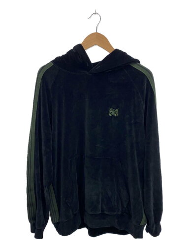 【中古】Needles◆24SS/Track Hoody/ベロアトラックフーディ/XL/コットン/BLK/無地/PU279【メンズウェア】 【中古】Needles◆24SS/Track Hoody/ベロアトラックフーディ/XL/コットン/BLK/無地/PU279【メンズウェア】