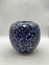 【中古】壷・花瓶/BLU/清水焼/藤平正文作/箔散し【インテリア小物・日用雑貨】