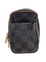 【中古】LOUIS VUITTON◆エテュイ・オカピPM_ダミエ・エベヌ_BRW/PVC/BRW【バッグ】