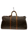 【中古】LOUIS VUITTON◆キーポル・バンドリエール55_モノグラム・キャンバス_BRW/PVC/BRW【バッグ】