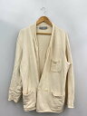 【中古】COMME des GARCONS HOMME◆カーディガン(薄手)/--/コットン/CRM/無地/HN-110180/90s/シミ有/ボタン破損【メンズウェア】
