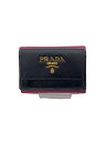 【中古】PRADA◆3つ折り財布/レザー/B