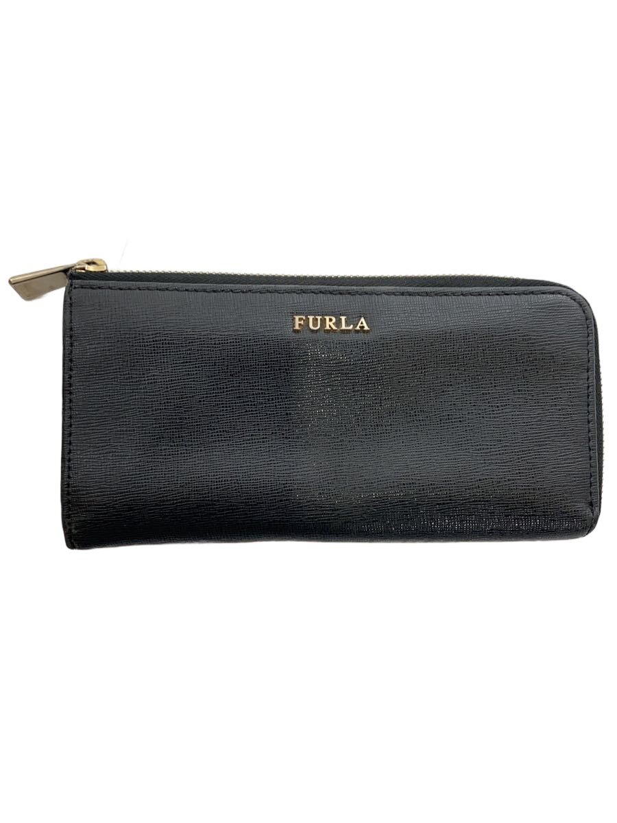 【中古】FURLA◆長財布/--/BLK/レディ�