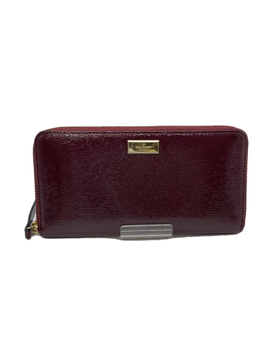 【中古】kate spade new york◆長財布/エナメル/BRD/無地/メンズ/WLRU2365【服飾雑貨他】