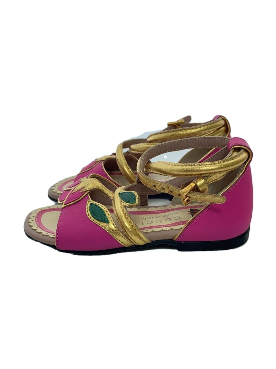 【中古】GUCCI◆キッズ靴/23/サンダル/PNK【キッズ】