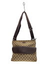【中古】GUCCI◆ショルダーバッグ_GGキャンバス/キャンバス/ベージュ/モノグラム【バッグ】