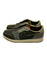【中古】NIKE◆エア ジョーダン 1 LOW/25cm/BLK//【シューズ】(4)
