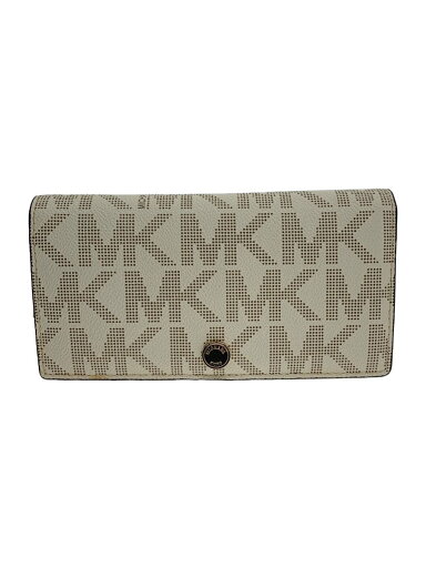 【中古】MICHAEL KORS◆長財布/レザー/CRM/総柄/レディース【服飾雑貨他】 【中古】MICHAEL KORS◆長財布/レザー/CRM/総柄/レディース【服飾雑貨他】
