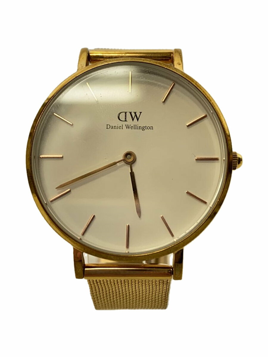 【中古】Daniel Wellington◆クォーツ腕時計/アナログ/ステンレス/WHT/GLD/SS/DW00100163【服飾雑貨他】