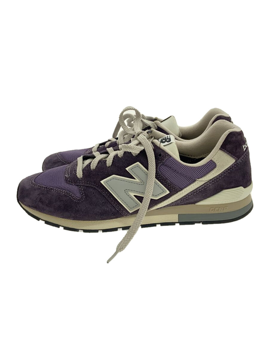 【中古】NEW BALANCE◆ローカットスニーカー/26.5cm/PUP/スウェード/CM996RW2【シューズ】