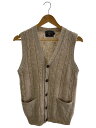 【中古】CHAPS RALPH LAUREN◆ニットベスト(薄手)/M/ウール/BEG/無地//【メンズウェア】