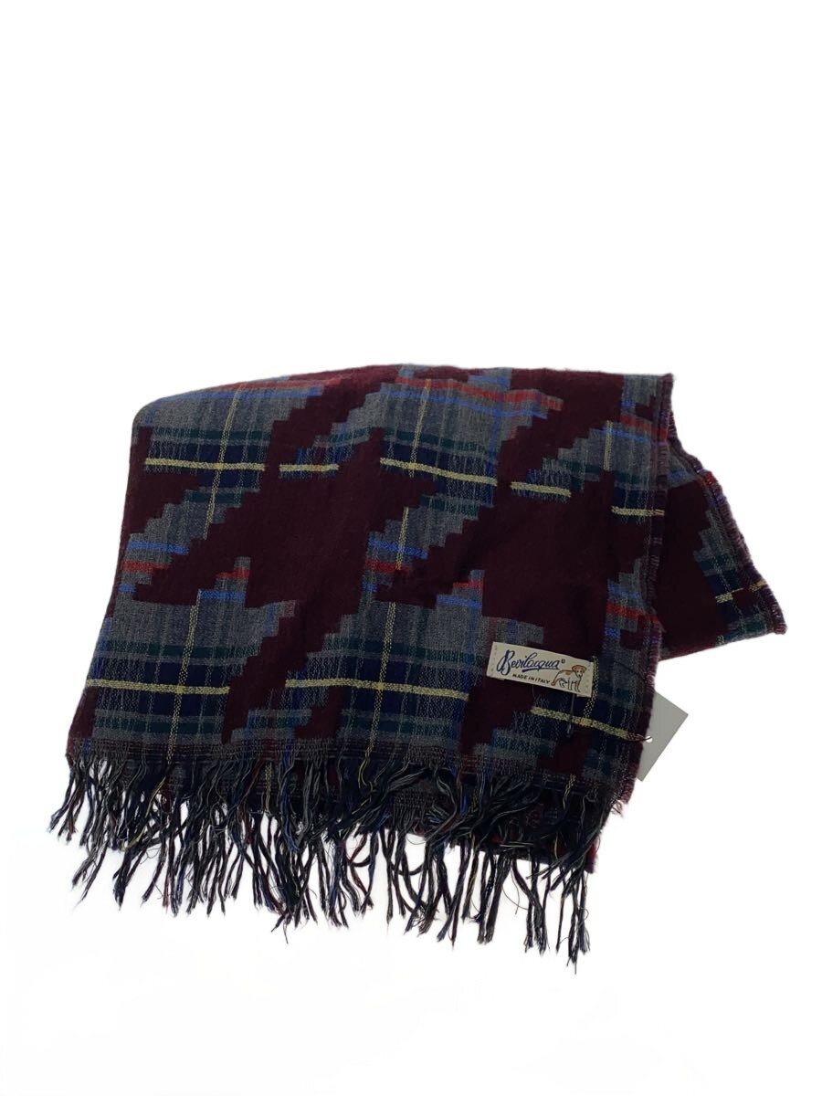 【中古】Bevilacqua◆ストール/ウール/BRD/総柄/メンズ【服飾雑貨他】