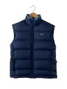 【中古】patagonia◆Kids Down Vest_キッズダウンベスト/L/ポリエステル/NVY/68341【レディースウェア】