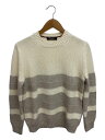 【中古】Loro Piana◆Girocollo Moraine Cashmere Silk Sweat/48/カシミア/ボーダー/FAI3359//【メンズウェア】