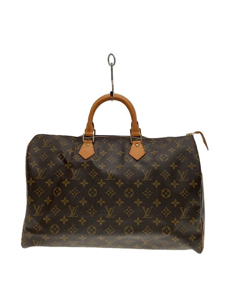 【中古】LOUIS VUITTON◆1)スピーディ40_モノグラム・キャンバス_BRW/PVC/ブラウン/M41522/1895年【バッグ】