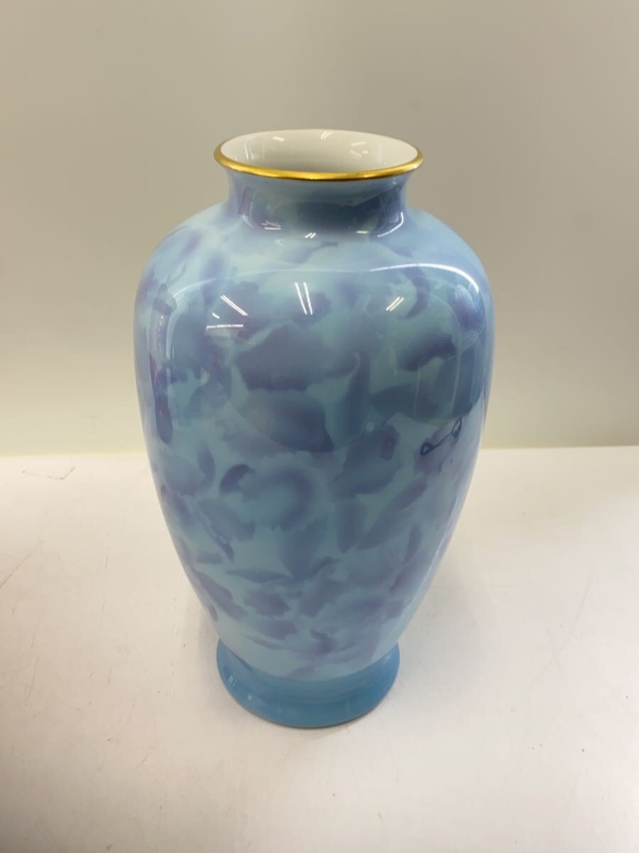 【中古】深川製磁◆壷・花瓶/BLU/色絵彩磁【インテリア小物・日用雑貨】 [3]