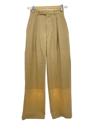 【中古】AURALEE◆SUPER FINE TROPICAL WOOL SLACKS/ボトム/0/ウール/BEG//【レディースウェア】 【中古】AURALEE◆SUPER FINE TROPICAL WOOL SLACKS/ボトム/0/ウール/BEG//【レディースウェア】