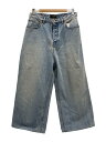 【中古】BALENCIAGA◆2023/baggy pants/ボトム/XS/コットン/BLU/無地/773763//【メンズウェア】