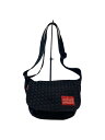 【中古】Manhattan Portage◆イントレチャート/ショルダーバッグ/BLK/無地/2075388【バッグ】