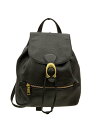 【中古】COACH◆リュック_オールレザー/レザー/BLK【バッグ】