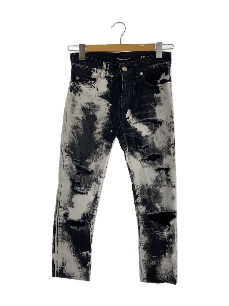 【中古】SAINT LAURENT◆クラッシュデニムスキニーパンツ/26/コットン/BLK/420242 Y801L【メンズウェア】