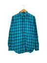 【中古】N.HOOLYWOOD◆ネルシャツ/長袖シャツ/M/コットン/BLU/チェック/524pieces【メンズウェア】