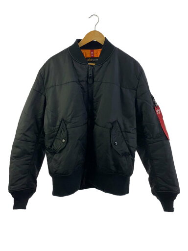【中古】ALPHA INDUSTRIES◆フライトジャケット/L/ナイロン/ブラック/TA1635-9001【メンズウェア】 【中古】ALPHA INDUSTRIES◆フライトジャケット/L/ナイロン/ブラック/TA1635-9001【メンズウェア】