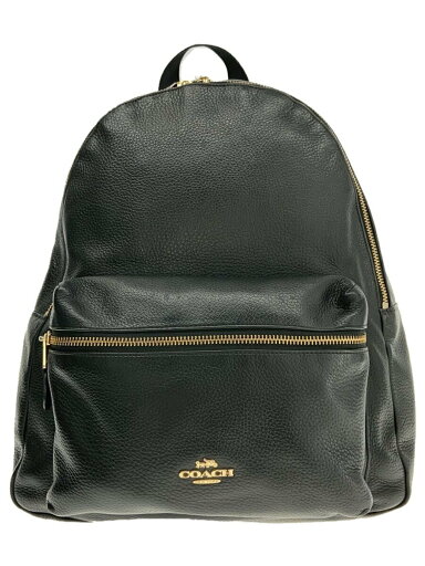 【中古】COACH◆リュックサック_ブラック/レザー/BLK//【バッグ】 【中古】COACH◆リュックサック_ブラック/レザー/BLK//【バッグ】