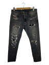 【中古】DIESEL◆ボトム/34/コットン/GRY/D-STRUKT/SLIM【メンズウェア】