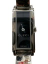 【中古】GUCCI◆クォーツ腕時計/アナログ/BLK/SLV/109【服飾雑貨他】