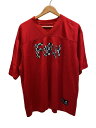 【中古】CHROME HEARTS◆×MATTY BOY/PPO MESH WARM UP JERSEY/Tシャツ/L/ナイロン/レッド【メンズウェア】