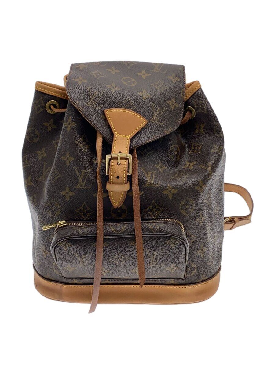 LOUIS VUITTON - 【中古】LOUIS VUITTON◆1)ミニ・モンスリ_モノグラム・キャンバス_BRW/PVC/BRW/総柄//【バッグ】