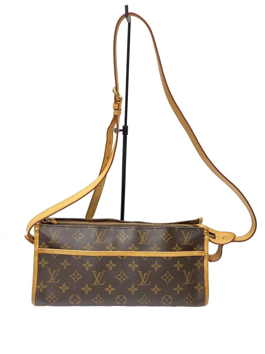 【中古】LOUIS VUITTON◆ルイヴィトン/ポパンクール・ロン_モノグラム・キャンバス_BRW/M40008/※ファスナープル破損【バッグ】