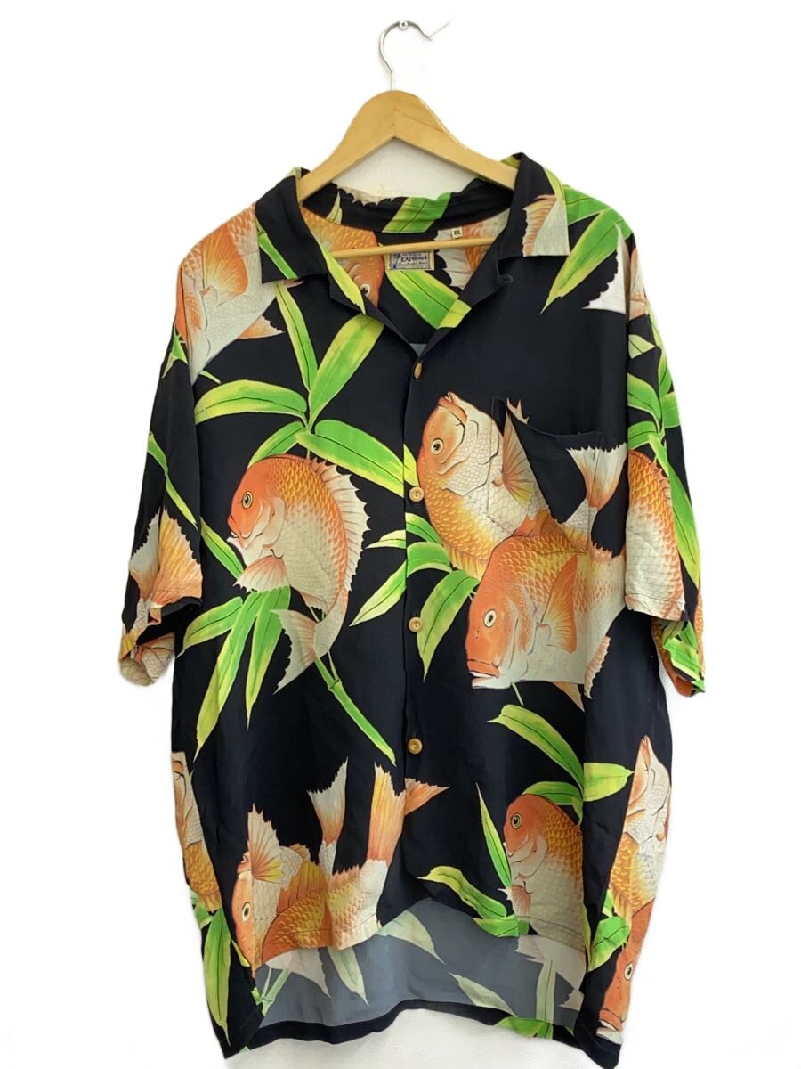 An Original Kalakaua◆半袖シャツ/XXL/レーヨン/BLK/総柄/SS38925
