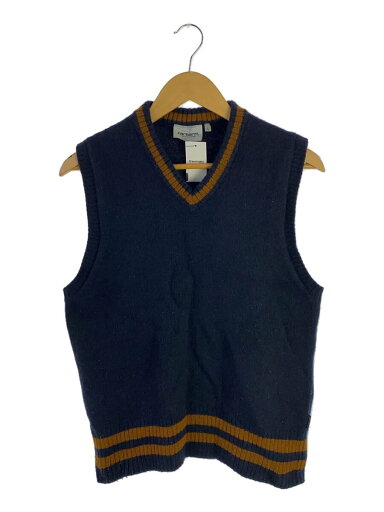 【中古】Carhartt◆ニットベスト(厚手)/S/ウール/NVY//【メンズウェア】 【中古】Carhartt◆ニットベスト(厚手)/S/ウール/NVY//【メンズウェア】