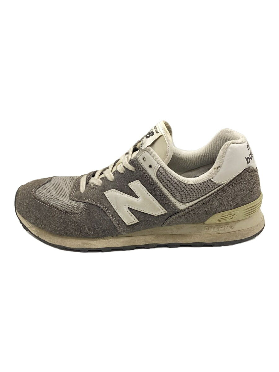 【中古】NEW BALANCE◆ML574/グレー/27cm/GRY【シューズ】