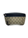 【中古】GUCCI◆ウエストバッグ_GGスプリーム/PVC/BEG/総柄【バッグ】