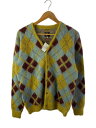 【中古】Needles◆21AWMOHAIR CARDIGAN ARGYLE/カーディガン(薄手)/S/モヘア/マルチカラー/j0256【メンズウェア】