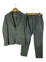 【中古】jeans factory clothes◆セットアップ/M/レーヨン/グレー/ストライプ/上JFC-214-053/下JFC-214-052【メンズウェア】