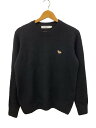 【中古】MAISON KITSUNE◆ニット・セーター(薄手)/XS/ウール/BLK/HM00502KT1006【レディースウェア】