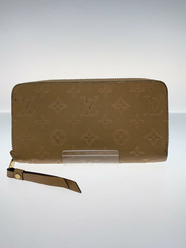 【中古】LOUIS VUITTON◆ジッピー・ウォレット_モノグラム・アンプラント/牛革/ベージュ/総柄【服飾雑貨他】 【中古】LOUIS VUITTON◆ジッピー・ウォレット_モノグラム・アンプラント/牛革/ベージュ/総柄【服飾雑貨他】