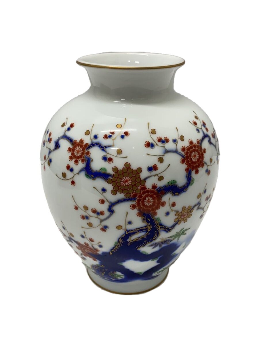 【中古】深川製磁◆壷・花瓶/WHT【インテリア小物・日用雑貨】