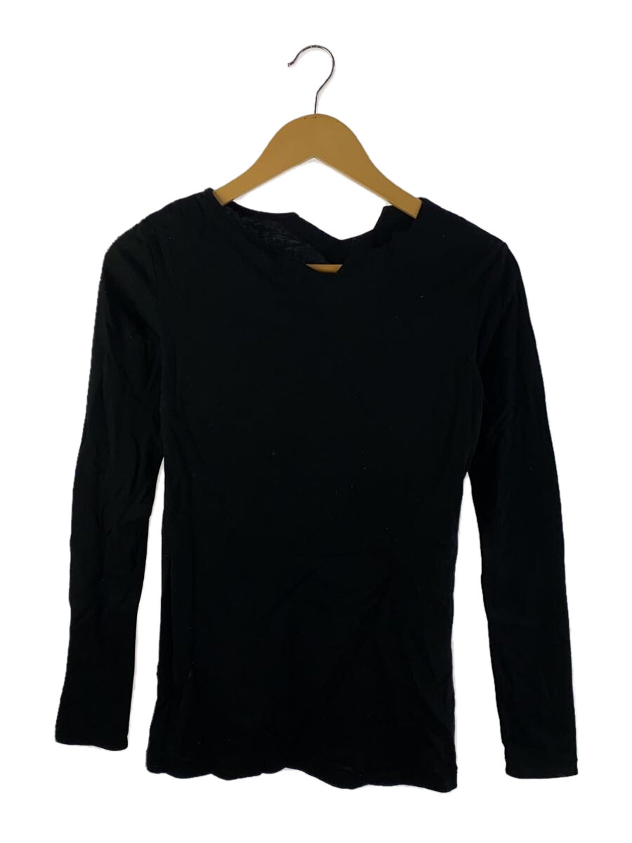 【中古】YOHJI YAMAMOTO◆22AW/長袖カットソー/2/コットン/BLK【レディースウェア】