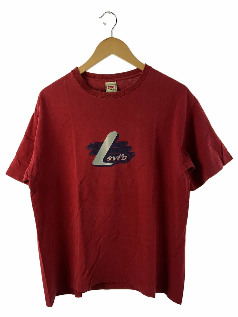 【中古】Levi’s◆Tシャツ/M/コットン/RED/プリント【メンズウェア】