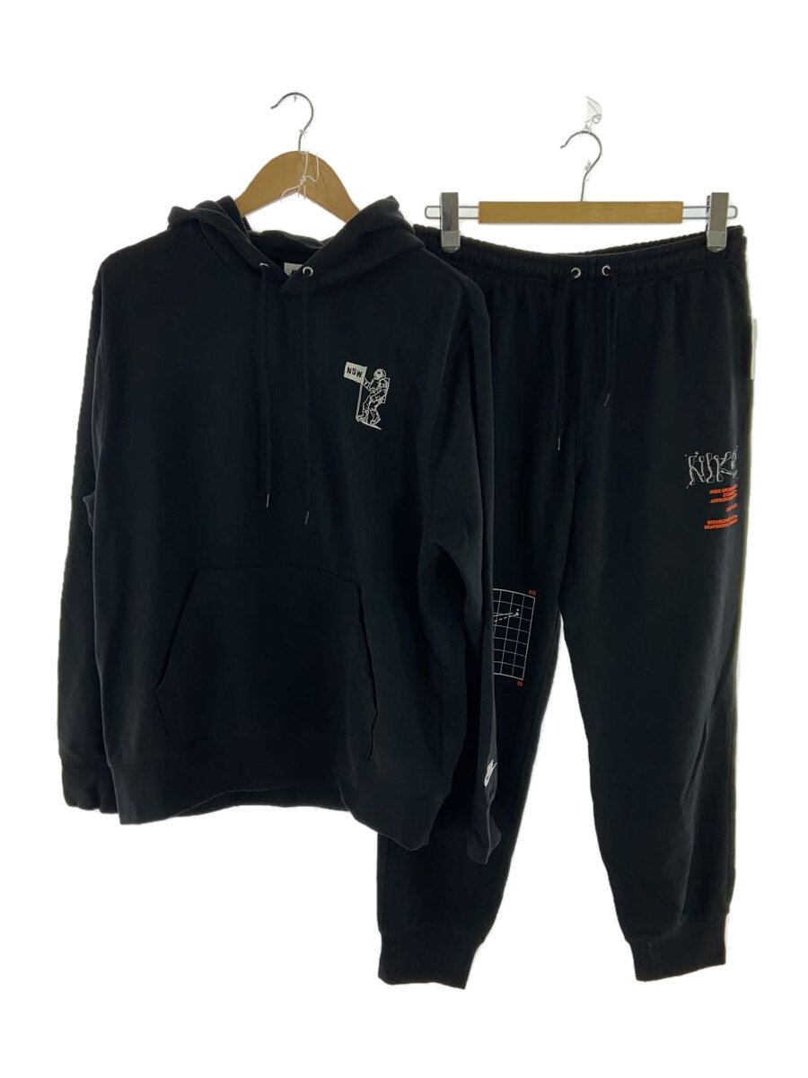 【中古】NIKE◆セットアップ/L/ポリエステル/BLK/HQ8595-010【メンズウェア】